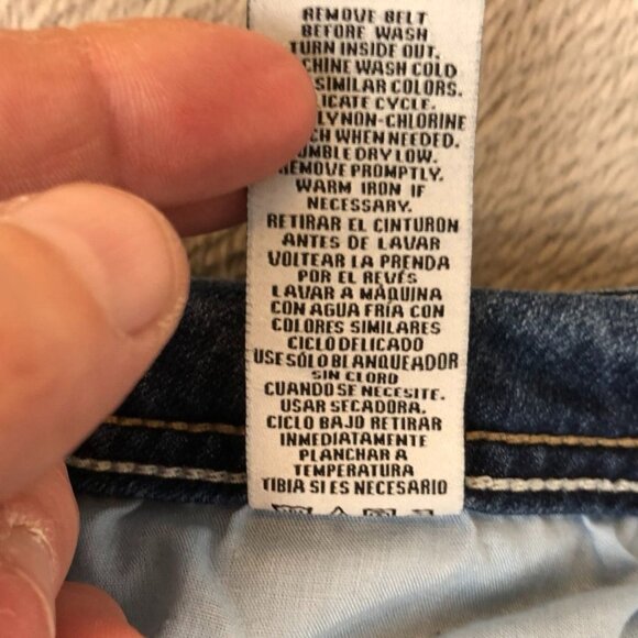 Wallflower Women's Jeans Size 13 Bootcut Blue Denim Frayed Hem Casual Retro Y2K - Picture 9 of 13